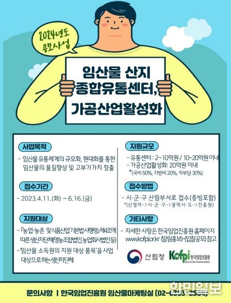 산지종합 유통센터 가공산업 활성화 홍보포스터