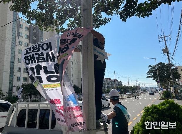 추석맞이 불법광고물 민관협력 일제 정비