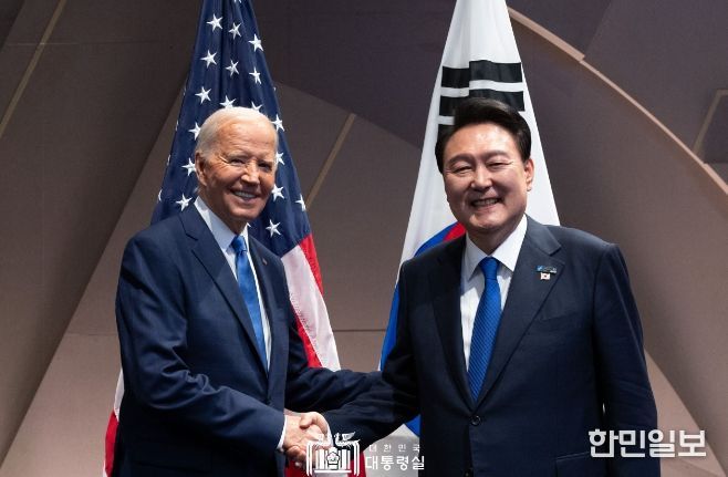 7월 11일 윤석열 대통령은 바이든 美 대통령과 정상회담을 가졌다.