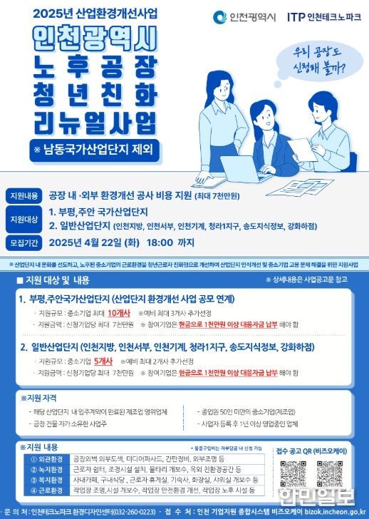 노후공장 청년친화 리뉴얼’ 참여기업 모집