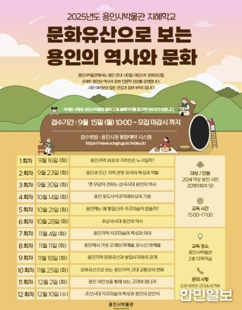 용인시박물관, '문화유산으로 보는 용인의 역사와 문화' 포스터