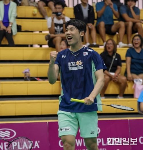 말레이시아 국제배드민턴 대회에 참여한 김제현 선수의 모습
