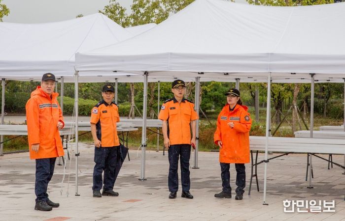 강기원 홍성소방서장, 드론페스타 행사장 안전 점검 실시