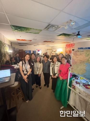 패어팩스 아카데미 내 한국어 레벨 1 수업 장면