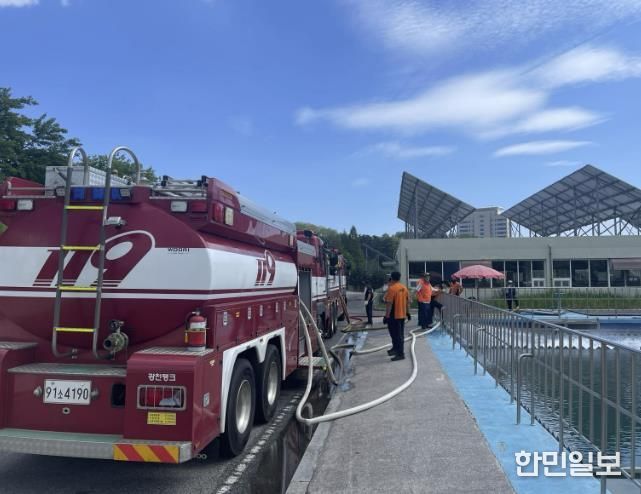홍성소방서, 강릉지역 가뭄 극복 위해 급수 지원 나서
