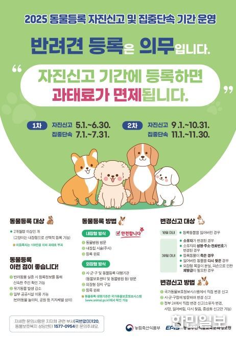 동물등록 자진신고 홍보물