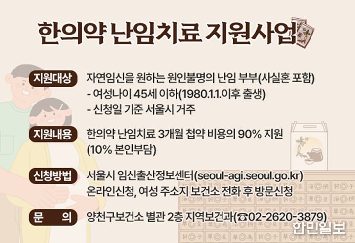 양천구, 한의약 난임치료 지원사업 안내 이미지