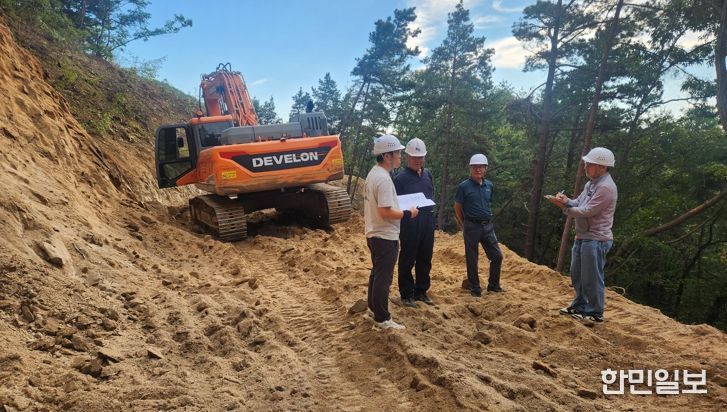 금산군 추석연휴 대비 산림사업장 안전점검 모습