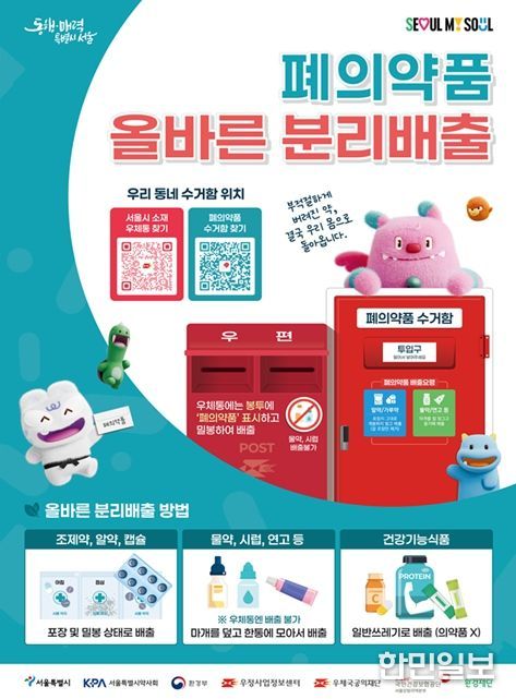 폐의약품 올바른 분리배출 홍보 포스터