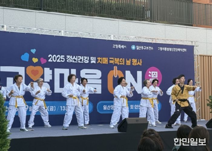 ‘치매극복의 날’행사에서 선보인 태권도 공연