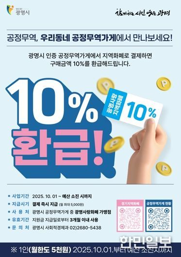 ‘공정무역 실천 캐시백’ 행사 홍보 포스터.