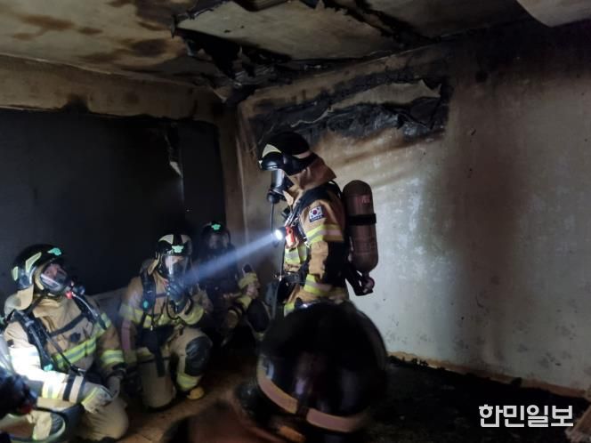 광주광역시소방, 신규소방관 대상 실물화재 진압훈련