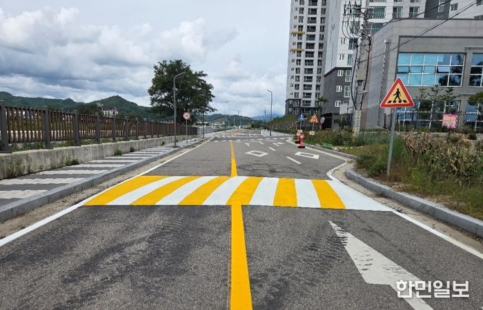 평창군, 진부 웰라움 아파트(중로 2-2호) 정문 도로에 과속방지턱 설치