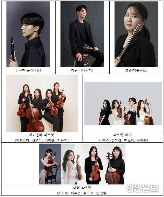 <영 아티스트 콘서트> 참여 연주자