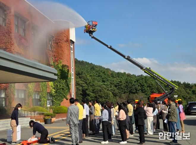 태안교육지원청, 태안119안전센터 연계 합동 소방훈련 진행
