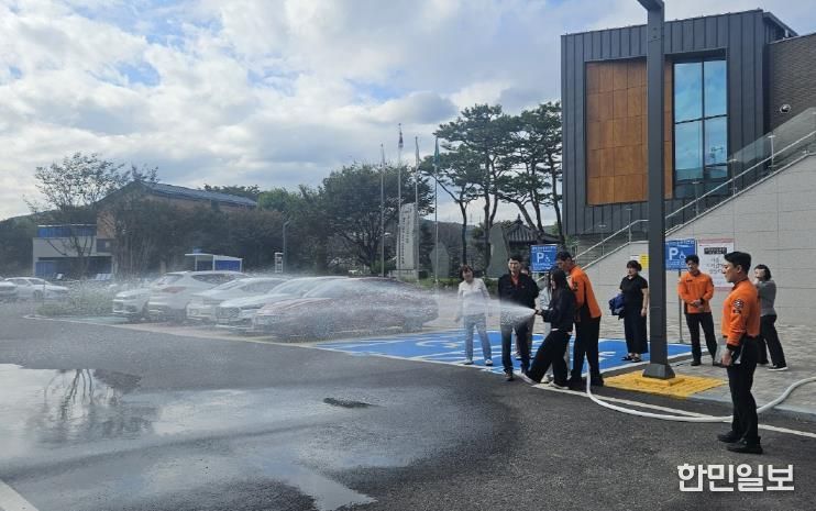 안성시 삼죽면 행정복지센터와 죽산119안전센터가 함께하는 합동소방훈련 및 중대산업재해 대응훈련 실시