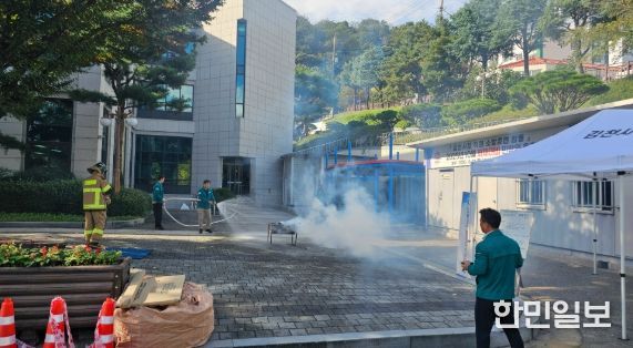 김천시청, 직원 소방 합동훈련 실시
