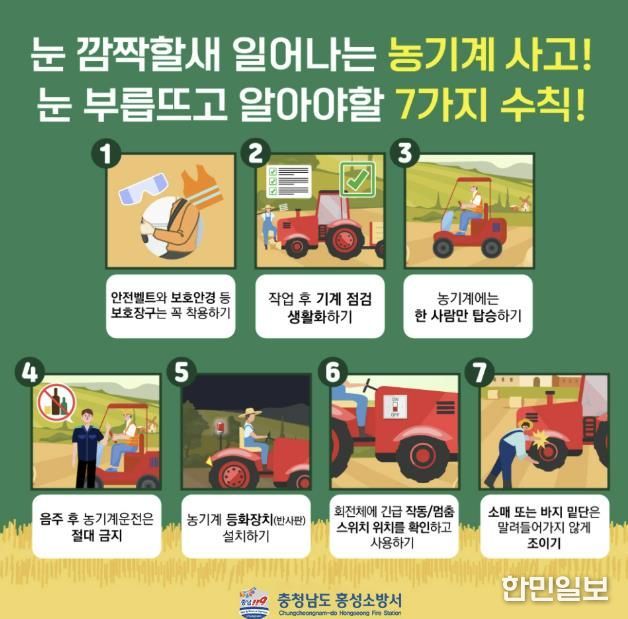 홍성소방서, 가을철 농기계사고 주의 당부