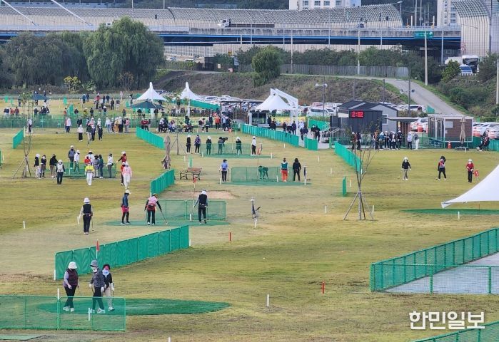 대구 북구 금호강 파크골프대회.