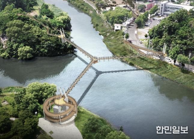 Y자형 출렁다리 조감도