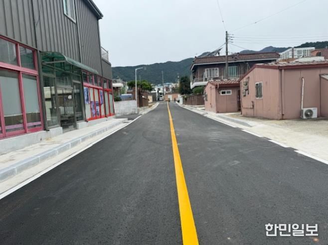 남해군 도시계획도로 꿈나눔센터 진입도로 24일부터 전면 개통