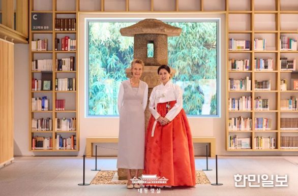 김혜경 여사, 캐나다 총리 부인 환담(대통령실)