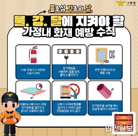 천안서북소방서, ‘불조심 강조의 달’ 맞아 가정 내 화재예방 당부