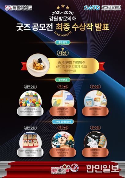 강원 방문의 해 굿즈 공모전 최종 수상작 이미지