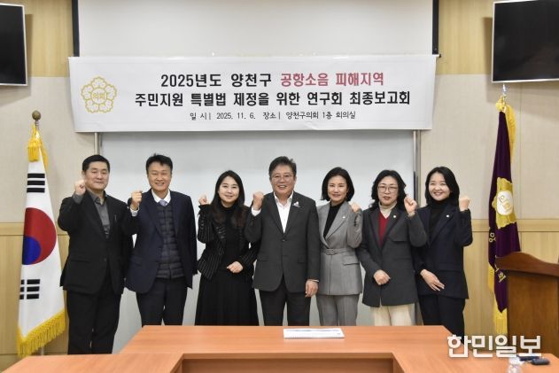 양천구의회 의원연구단체「공항소음 피해지역 주민지원 특별법 제정을 위한 연구회」최종보고회