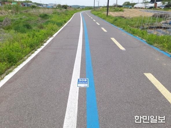 공릉천자전거1길에 설치된 기초번호판