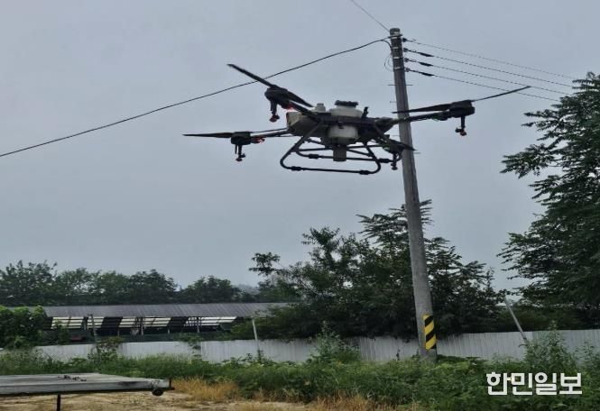 보은군, ASF 선제적 방역 위해 드론을 통한 야생동물 기피제 살포