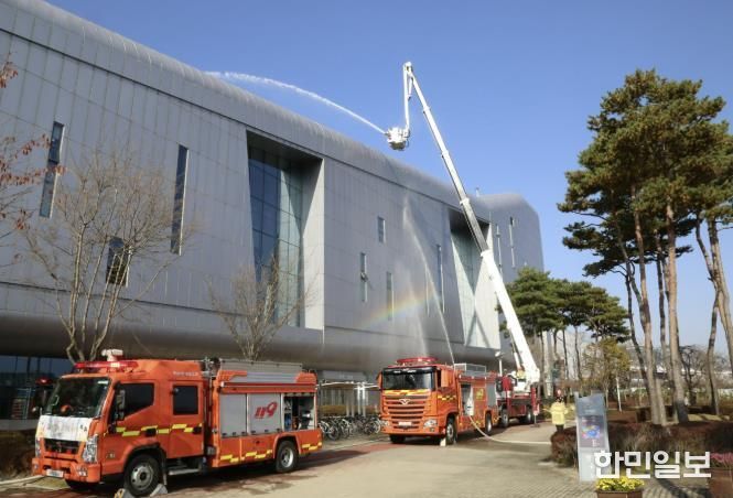 홍성소방서, 충남도청과 합동‘무각본 소방훈련’실시