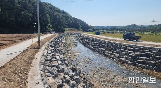 양지지구 자연재해위험 개선 공사 모습