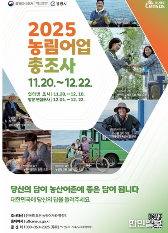 광양시, ‘2025 농림어업총조사’ 실시