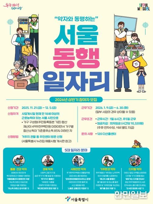 ‘서울 동행일자리’ 사업 안내문