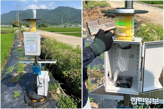 경상국립대학교(GNU) 농업생명과학대학 식물의학과 이원훈 교수 연구팀이 개발한 ‘광파장 유인트랩’