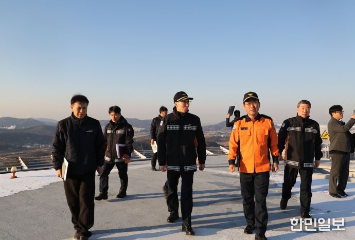 충남소방본부, 도내 최고층 건축물 ‘펜타포트’ 안전관리 현장 점검