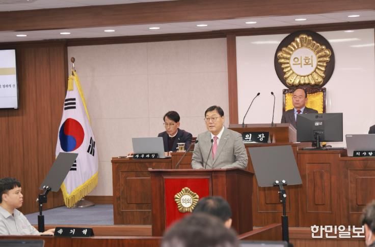 김윤철 합천군수 2026년도 예산안 시정연설, 위기 딛고 희망 담은 ‘8,881억 원’ 편성