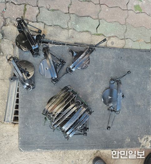 야생동물 밀렵도구 사진