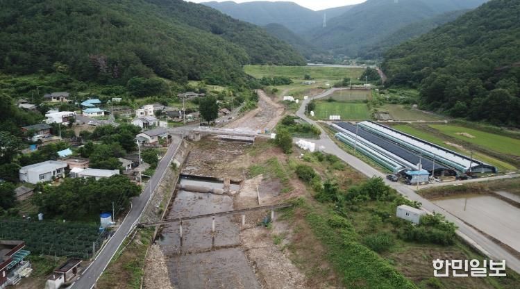 지방하천 준설 및 하도 정비 전경