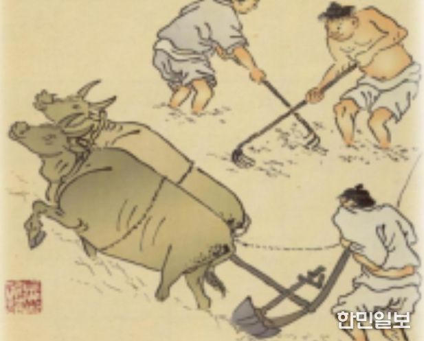 김홍도 화가의 ‘논갈이’