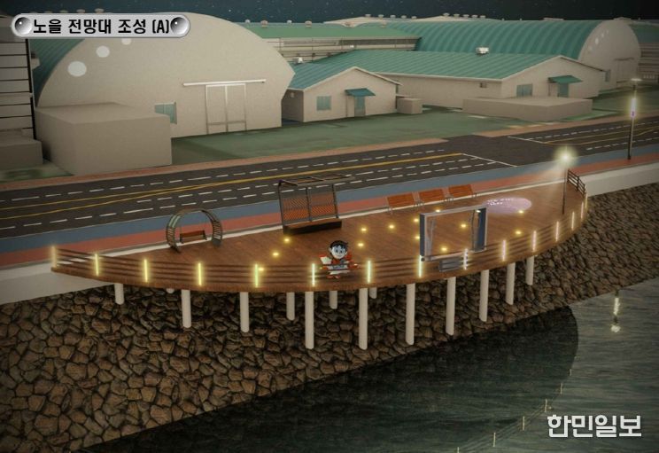 사천일반산단에 붉은 노을이 머문다