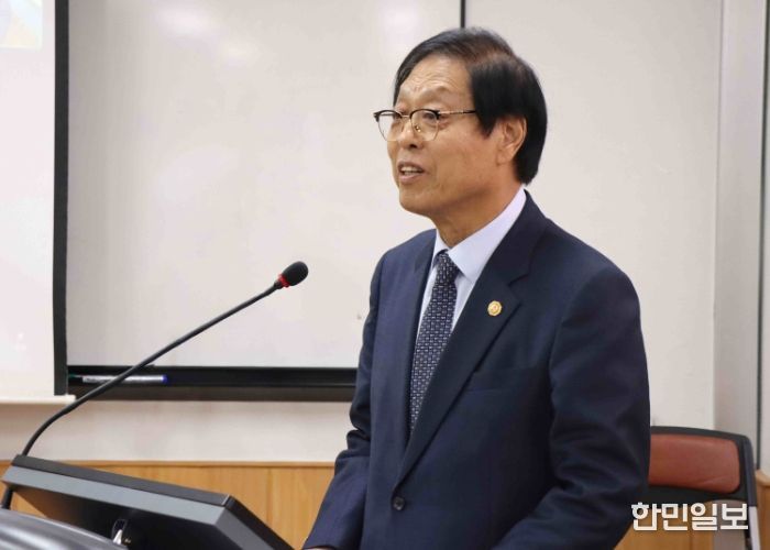 국기원 이사장에 노순명 이사가 선출됐다. 사진은 노순명 이사의 소견발표 모습.