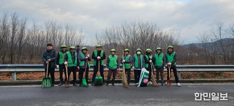 고령군 다산면 자율방재단, 동계 취약지역 예찰 및 배수로 정비 활동 실시
