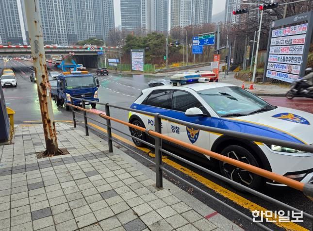 인천 서구, 겨울철 폭설 및 도로 결빙 대비 경찰 합동 도로 안전 훈련 실시