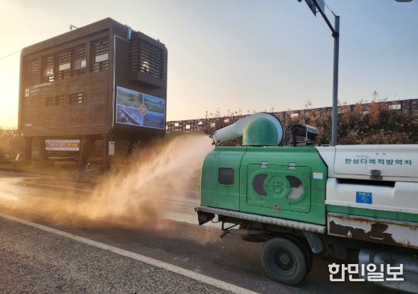 주남저수지 소독