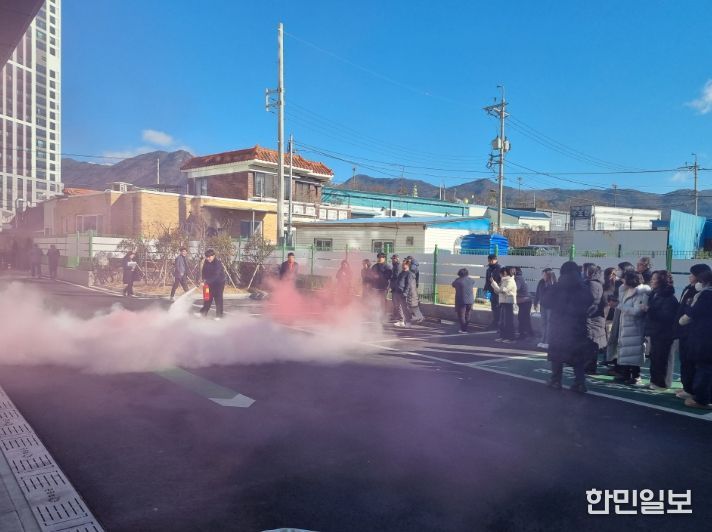 화순어울림센터 화재 대비 숙달 훈련 진행 모습