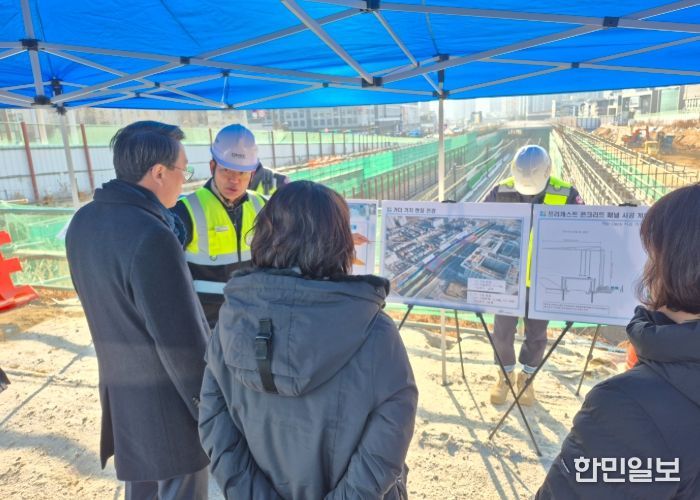 정약용공원 조성사업지를 방문한 김상수 부시장