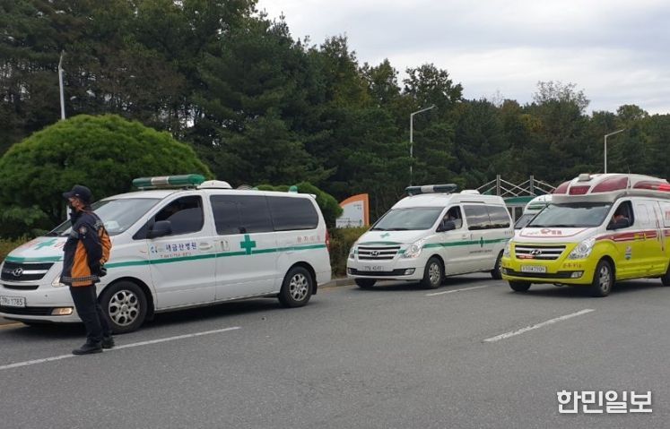금산군 지역 구급차들