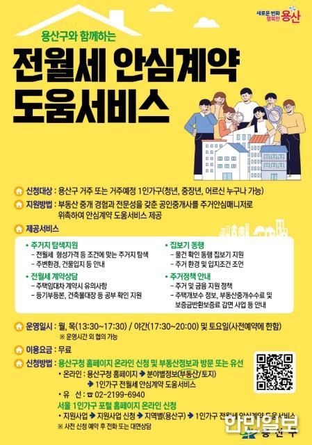 1인가구 전월세 안심계약 도움서비스_포스터